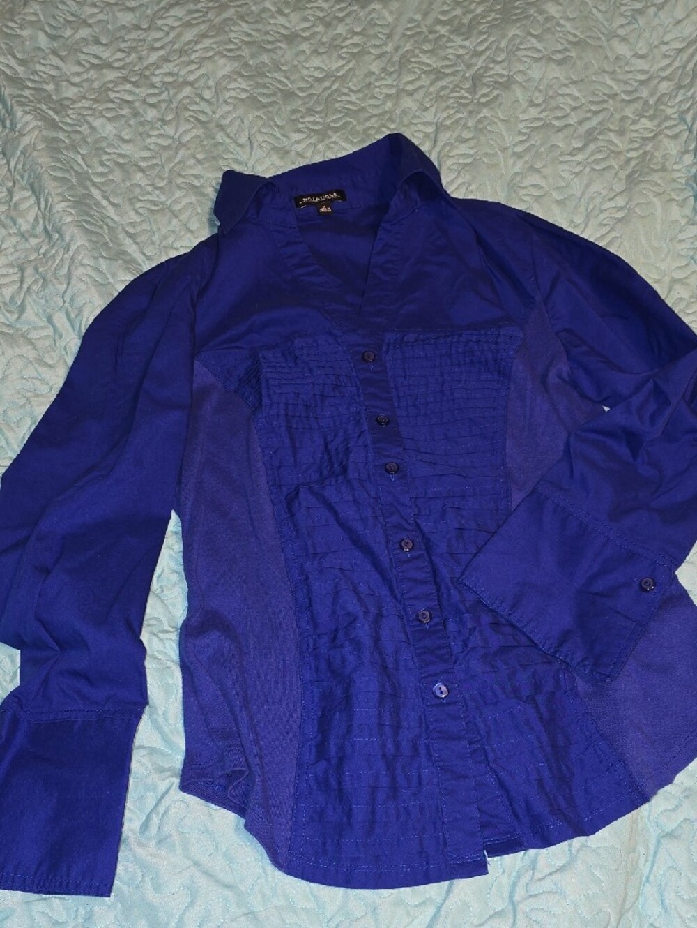 Notations Blue Tuxedo Style With Stretch Sides - Picture 3 of 6